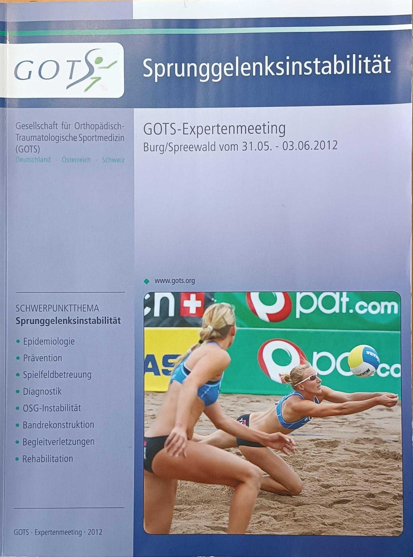 Sprunggelenksinstabilität, GOTS-Expertenmeeting, Burg/Spreewald 31.05.-03.06.2012